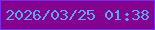 文字の大きさ：4、枠の色：782cf1、背景の色：83038f、文字の色：62a2f4 無料ブログパーツのブログ時計