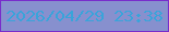 文字の大きさ：3、枠の色：782dcb、背景の色：8790ce、文字の色：39a4da 無料ブログパーツのブログ時計