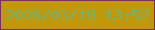 文字の大きさ：3、枠の色：782f63、背景の色：c09809、文字の色：6bb57b 無料ブログパーツのブログ時計