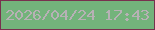 文字の大きさ：3、枠の色：78314e、背景の色：73b37b、文字の色：b7b1b5 無料ブログパーツのブログ時計
