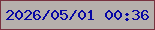 文字の大きさ：1、枠の色：78323f、背景の色：b6b0ac、文字の色：0706a4 無料ブログパーツのブログ時計