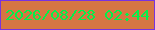 文字の大きさ：5、枠の色：7833df、背景の色：d67643、文字の色：02f04a 無料ブログパーツのブログ時計
