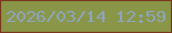 文字の大きさ：3、枠の色：78351a、背景の色：899647、文字の色：8ea5be 無料ブログパーツのブログ時計