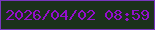 文字の大きさ：2、枠の色：7836bf、背景の色：1b311c、文字の色：940fcc 無料ブログパーツのブログ時計