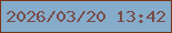 文字の大きさ：4、枠の色：783718、背景の色：86accb、文字の色：794c47 無料ブログパーツのブログ時計