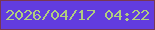 文字の大きさ：5、枠の色：783753、背景の色：623cdf、文字の色：b0cd80 無料ブログパーツのブログ時計