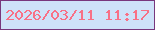 文字の大きさ：5、枠の色：78377d、背景の色：cee2f9、文字の色：f87086 無料ブログパーツのブログ時計