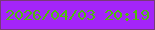 文字の大きさ：2、枠の色：783979、背景の色：a425f9、文字の色：4ebb0d 無料ブログパーツのブログ時計