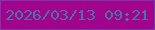 文字の大きさ：1、枠の色：7839a7、背景の色：a1038d、文字の色：4e70ab 無料ブログパーツのブログ時計