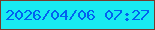文字の大きさ：4、枠の色：783b2b、背景の色：19eaf1、文字の色：0162f1 無料ブログパーツのブログ時計