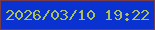 文字の大きさ：4、枠の色：783b48、背景の色：0932d0、文字の色：aac05f 無料ブログパーツのブログ時計