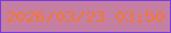 文字の大きさ：5、枠の色：783be0、背景の色：c57fa2、文字の色：f3772f 無料ブログパーツのブログ時計
