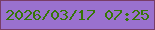 文字の大きさ：5、枠の色：783d67、背景の色：9a71ce、文字の色：367608 無料ブログパーツのブログ時計