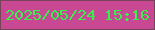 文字の大きさ：2、枠の色：784259、背景の色：c94893、文字の色：39ef4e 無料ブログパーツのブログ時計