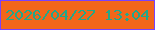 文字の大きさ：4、枠の色：7842fc、背景の色：f2661a、文字の色：23a78a 無料ブログパーツのブログ時計