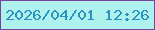 文字の大きさ：3、枠の色：78439c、背景の色：aef1ed、文字の色：2992bf 無料ブログパーツのブログ時計