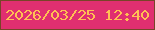文字の大きさ：1、枠の色：784428、背景の色：e02f70、文字の色：ffc053 無料ブログパーツのブログ時計