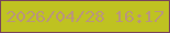 文字の大きさ：5、枠の色：78445c、背景の色：bfc221、文字の色：b9967b 無料ブログパーツのブログ時計