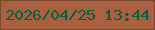 文字の大きさ：5、枠の色：78452a、背景の色：ab6141、文字の色：055e3d 無料ブログパーツのブログ時計