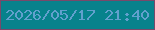 文字の大きさ：4、枠の色：78496a、背景の色：07828c、文字の色：61a0cd 無料ブログパーツのブログ時計