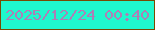 文字の大きさ：4、枠の色：784a01、背景の色：1ff8cd、文字の色：ae7fb6 無料ブログパーツのブログ時計