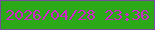 文字の大きさ：4、枠の色：784b9e、背景の色：2ba916、文字の色：ce25c8 無料ブログパーツのブログ時計
