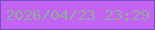 文字の大きさ：1、枠の色：784cc5、背景の色：c363f3、文字の色：91ab99 無料ブログパーツのブログ時計
