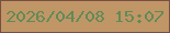 文字の大きさ：4、枠の色：784e44、背景の色：c09666、文字の色：628a57 無料ブログパーツのブログ時計