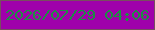 文字の大きさ：5、枠の色：784e5f、背景の色：9f01ab、文字の色：1d8e44 無料ブログパーツのブログ時計