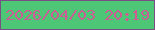 文字の大きさ：5、枠の色：784e85、背景の色：4dc676、文字の色：cc5c93 無料ブログパーツのブログ時計