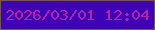 文字の大きさ：5、枠の色：78505f、背景の色：3f03b6、文字の色：b723a7 無料ブログパーツのブログ時計
