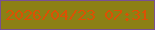文字の大きさ：1、枠の色：785093、背景の色：8c8014、文字の色：db5104 無料ブログパーツのブログ時計