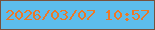 文字の大きさ：2、枠の色：78513d、背景の色：5dbdec、文字の色：ec7826 無料ブログパーツのブログ時計
