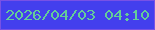 文字の大きさ：2、枠の色：7851e5、背景の色：433fed、文字の色：64cc99 無料ブログパーツのブログ時計