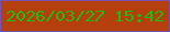 文字の大きさ：1、枠の色：7852b3、背景の色：b5400d、文字の色：1dbb14 無料ブログパーツのブログ時計