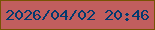文字の大きさ：2、枠の色：785304、背景の色：c15e5e、文字の色：033a6f 無料ブログパーツのブログ時計