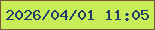 文字の大きさ：1、枠の色：78563a、背景の色：c8ed59、文字の色：213e69 無料ブログパーツのブログ時計