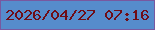文字の大きさ：5、枠の色：7858a0、背景の色：568ccc、文字の色：6f0d17 無料ブログパーツのブログ時計