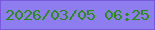 文字の大きさ：1、枠の色：7858db、背景の色：8d7dee、文字の色：2a8d0e 無料ブログパーツのブログ時計