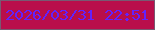 文字の大きさ：3、枠の色：785972、背景の色：b90e4b、文字の色：6222fd 無料ブログパーツのブログ時計