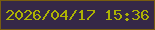 文字の大きさ：5、枠の色：785c10、背景の色：352847、文字の色：adb204 無料ブログパーツのブログ時計