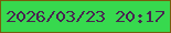 文字の大きさ：4、枠の色：785d0d、背景の色：37d94e、文字の色：482451 無料ブログパーツのブログ時計