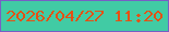 文字の大きさ：1、枠の色：785fc5、背景の色：41cba4、文字の色：e45114 無料ブログパーツのブログ時計