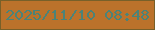 文字の大きさ：5、枠の色：786029、背景の色：bb722b、文字の色：4b8378 無料ブログパーツのブログ時計
