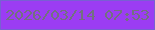 文字の大きさ：3、枠の色：7860d3、背景の色：9b3df3、文字の色：737080 無料ブログパーツのブログ時計
