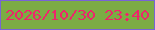 文字の大きさ：2、枠の色：7864d5、背景の色：7cac44、文字の色：ee256b 無料ブログパーツのブログ時計
