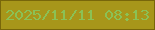 文字の大きさ：5、枠の色：78660a、背景の色：a7961a、文字の色：8bc155 無料ブログパーツのブログ時計