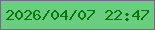 文字の大きさ：2、枠の色：786692、背景の色：6bcd7f、文字の色：06780e 無料ブログパーツのブログ時計
