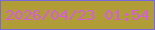 文字の大きさ：4、枠の色：7869dd、背景の色：b09d38、文字の色：d55cda 無料ブログパーツのブログ時計