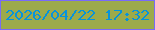 文字の大きさ：5、枠の色：786bf8、背景の色：9caa4b、文字の色：0693db 無料ブログパーツのブログ時計